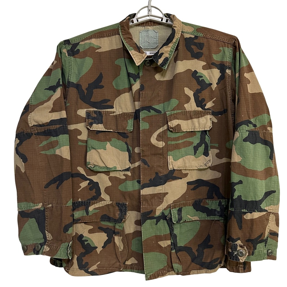 VTG 1985 US Military Woodland Camo BDU Jacket L Selma Gorpcore Streetwear M81